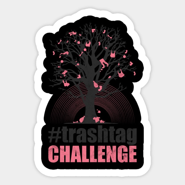 Trashtag Less Garbage Challenge Sticker by avshirtnation